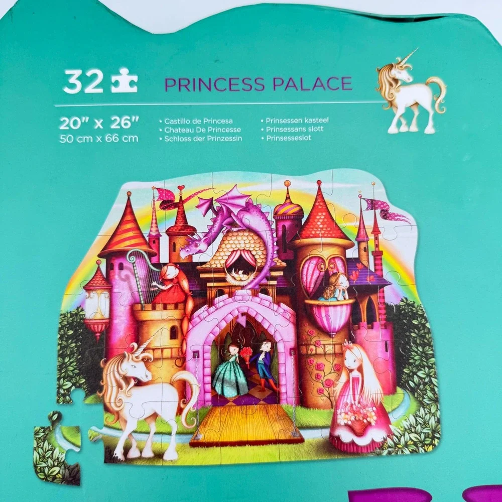 Crocodile Creek Princess Palace Floor‎ Puzzle 32pc Purple Pink